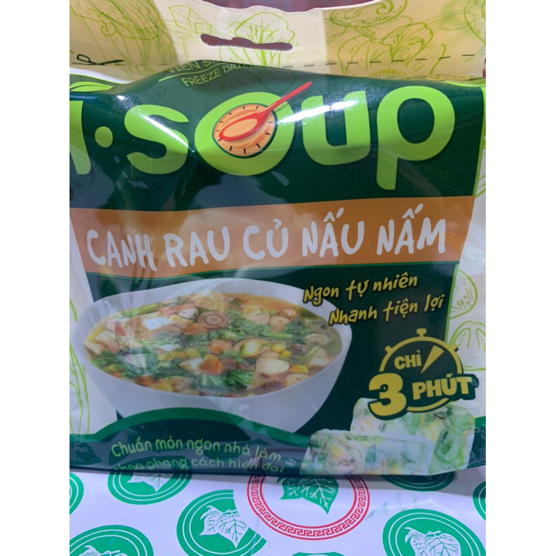 Canh rau củ nấu nấm chay o soup 50gr