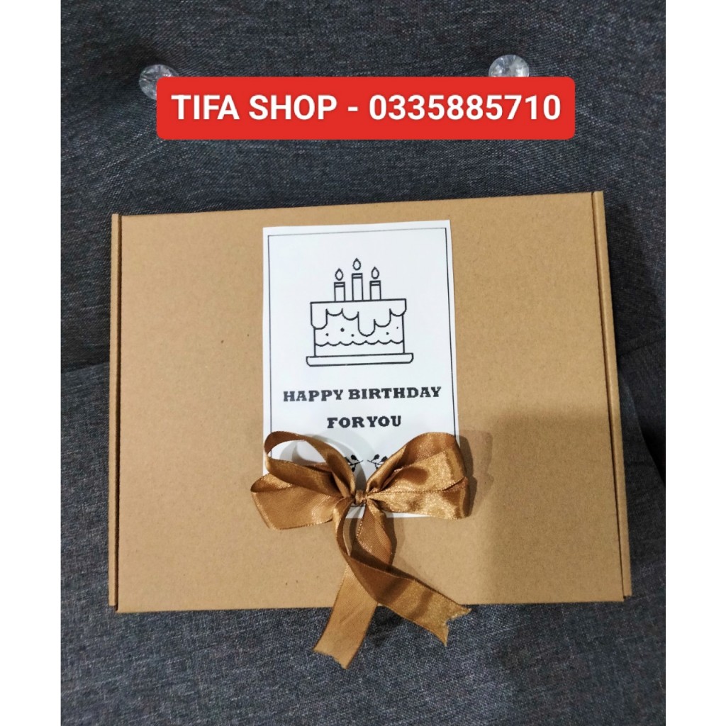 Sét hộp đựng quà kt 25x20x8cm tặng sinh nhật,20/11 quần áo, mỹ phẩm, quà tết,...kèm nơ và giấy rơm, đèn nháy siêu xinh