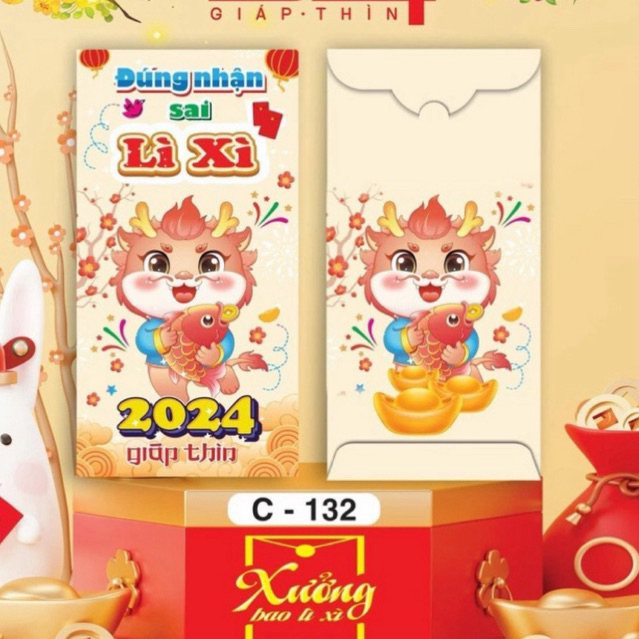 Bao Lì Xì Hot Trend Rồng Tết 2024⚡Hàng Đẹp⚡ Loại Lớn Dày Đẹp được chọn mẫu