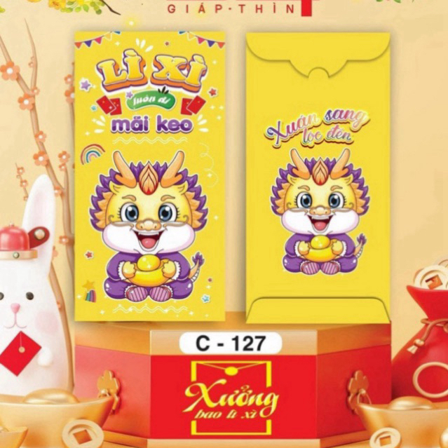 Bao Lì Xì Hot Trend Rồng Tết 2024⚡Hàng Đẹp⚡ Loại Lớn Dày Đẹp được chọn mẫu