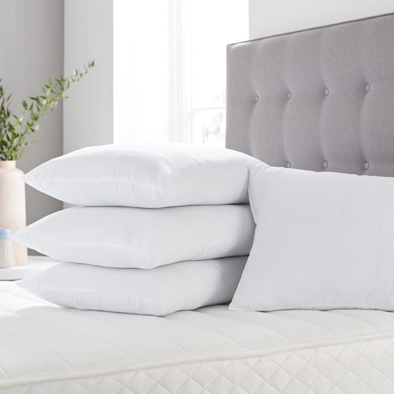 Ruột Gối Đầu Bông Trắng Kháng Khuẩn Kích Thước 45x65cm Cao Cấp Có Độ Êm Ái Cao