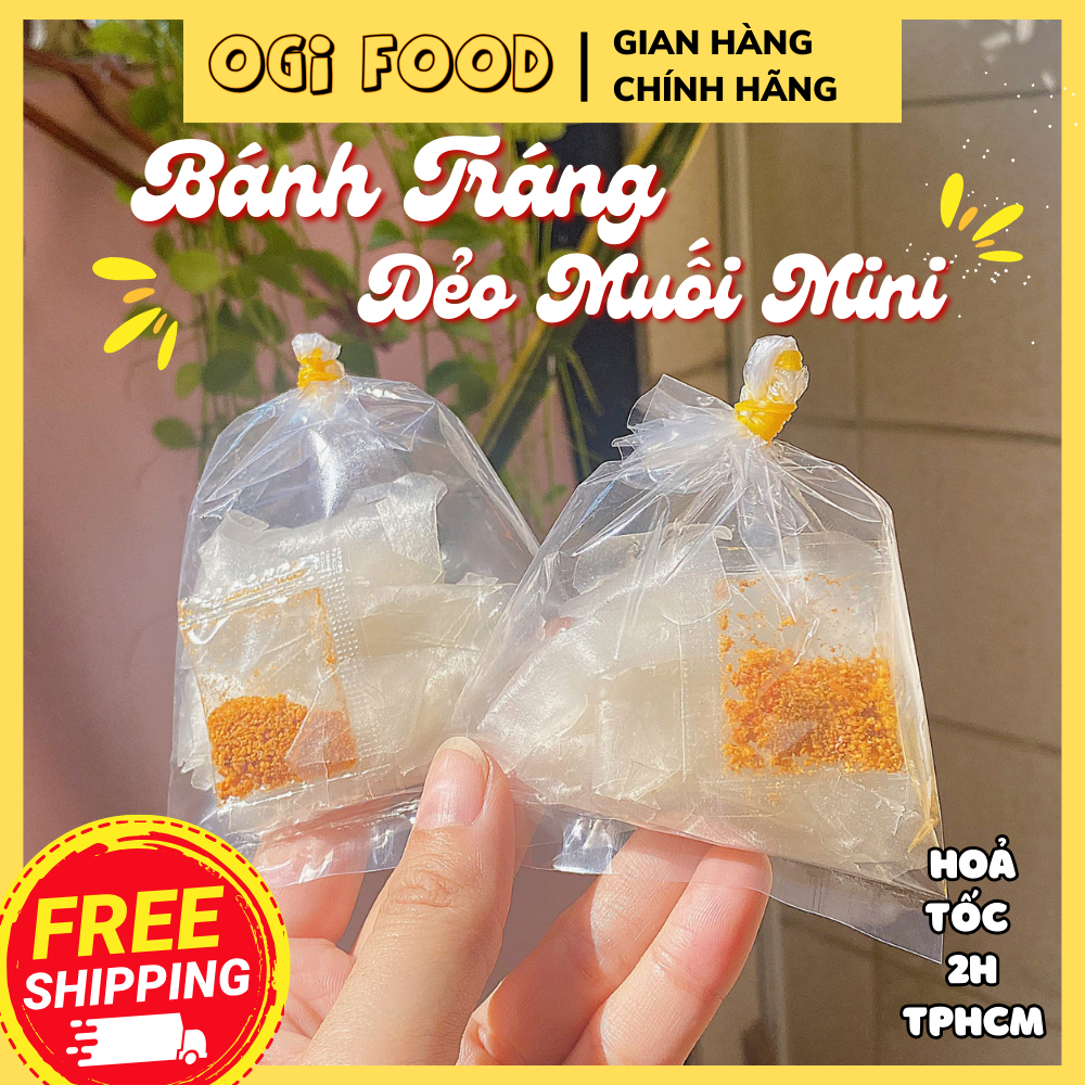 Bánh Tráng Dẻo Phơi Sương Muối Nhuyễn Mini - Ăn Siêu Ghiền - Ăn Vặt OGI FOOD