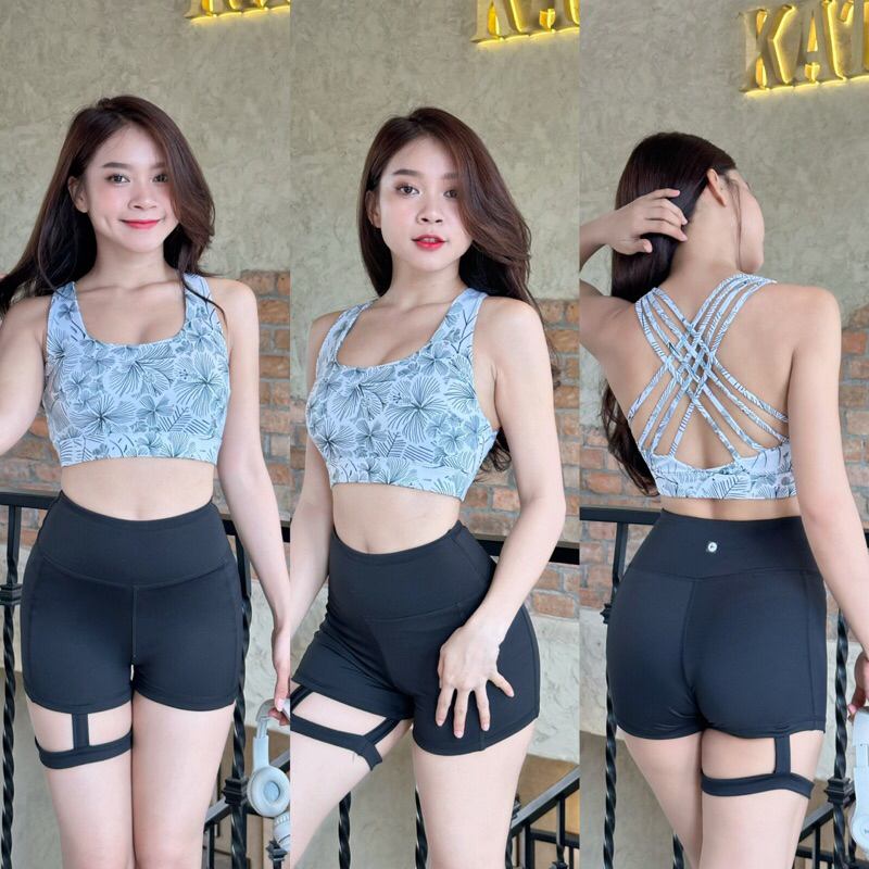 Áo bra tập gym yoga đan dây