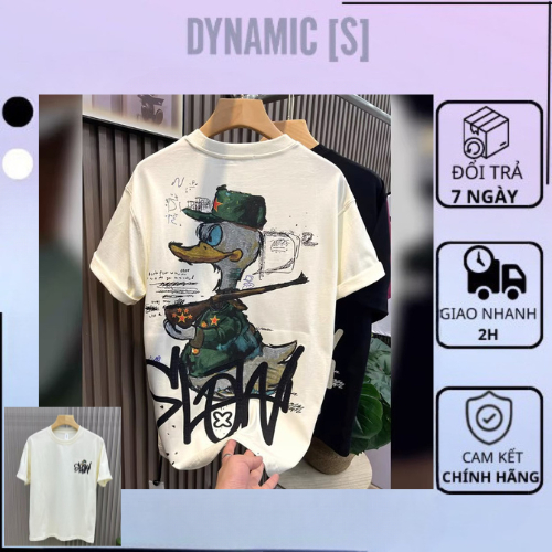 Áo Thun Local Brand Nam Nữ Form Rộng Tay Lỡ trắng đen Unisex DYNAMIC Sợi cotton 100% 2 chiều 250gsm