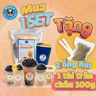 Set trà sữa tự pha, nguyên liệu làm trà sữa hoàng kim POZAA TEA  tự pha thơm ngon hấp dẫn thành phẩm 30-35 ly- PZ016