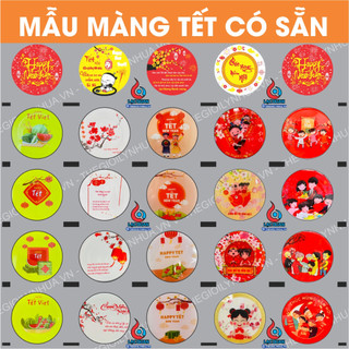 Cuộn màng dập cốc, cuộn màng ép ly, màng dập nắp ly trà sữa in sẵn Mẫu Tết có sẵn 6 mẫu lựa chọn ép 2200-2400 ly