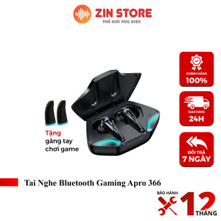 Tai nghe bluetooth gaming apro 366 5.0 có mic - đỗ trễ cực thấp - chống nước px5