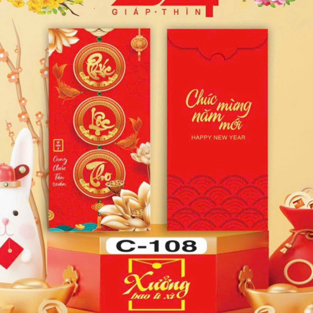 100 Bao lì xì tết 2024Phúc, Lộc, Thọ Mẫu mới sang trọng