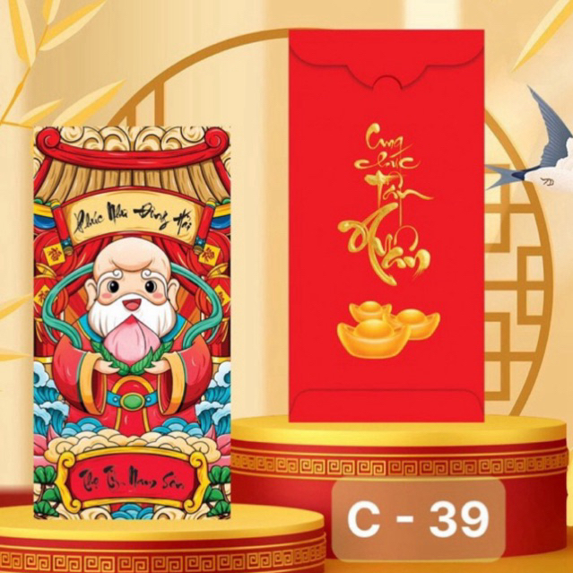 100 Bao lì xì tết 2024Phúc, Lộc, Thọ Mẫu mới sang trọng