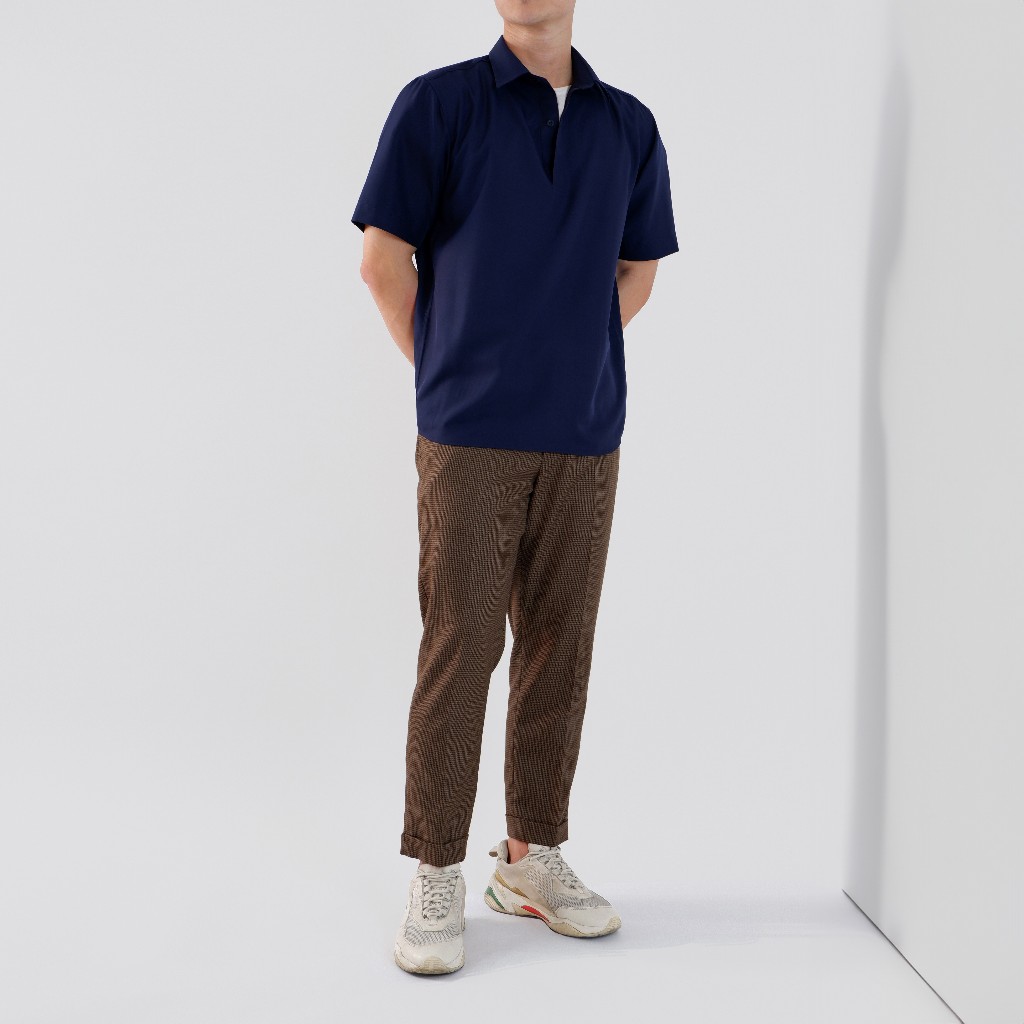 Áo sơmi nam cổ bẻ với 3 khuy cài ngắn tay betterNICK