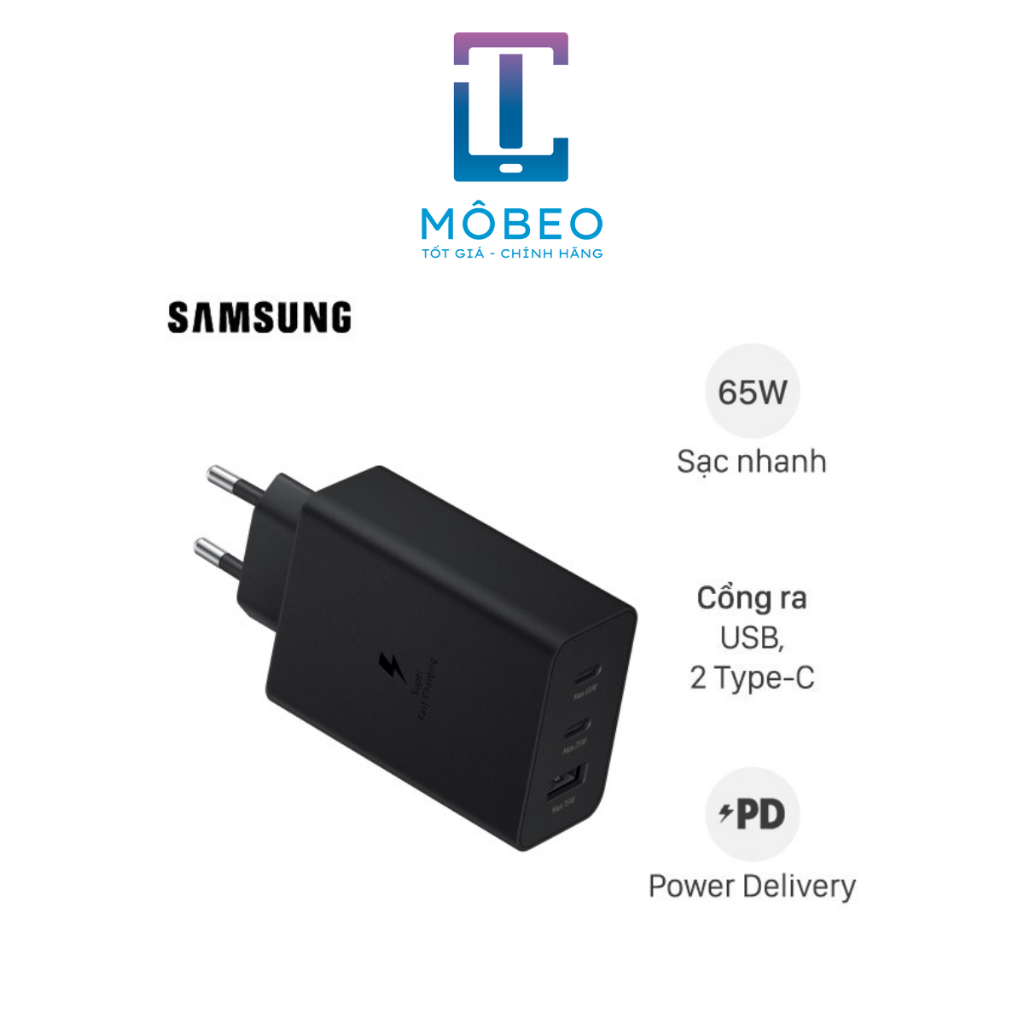 Củ sạc nhanh Samsung 65W - Chính Hãng - New Seal - EP-T6530N