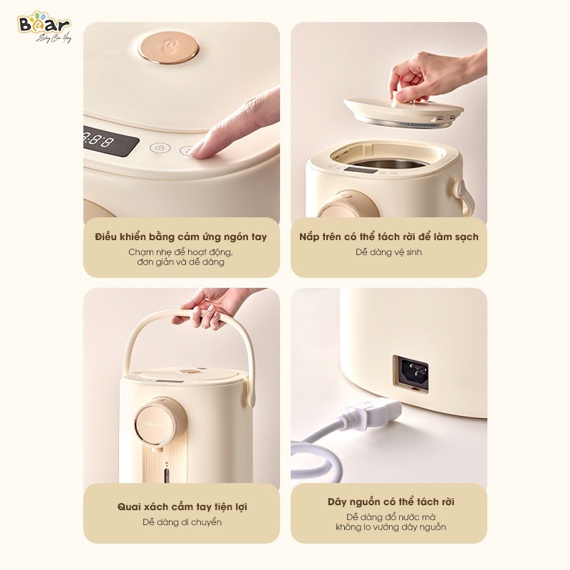 Bình Thuỷ Điện Bear 5L Tự Động  ZDH-H50E1  Khử Clo - Bảo Hành 12 Tháng