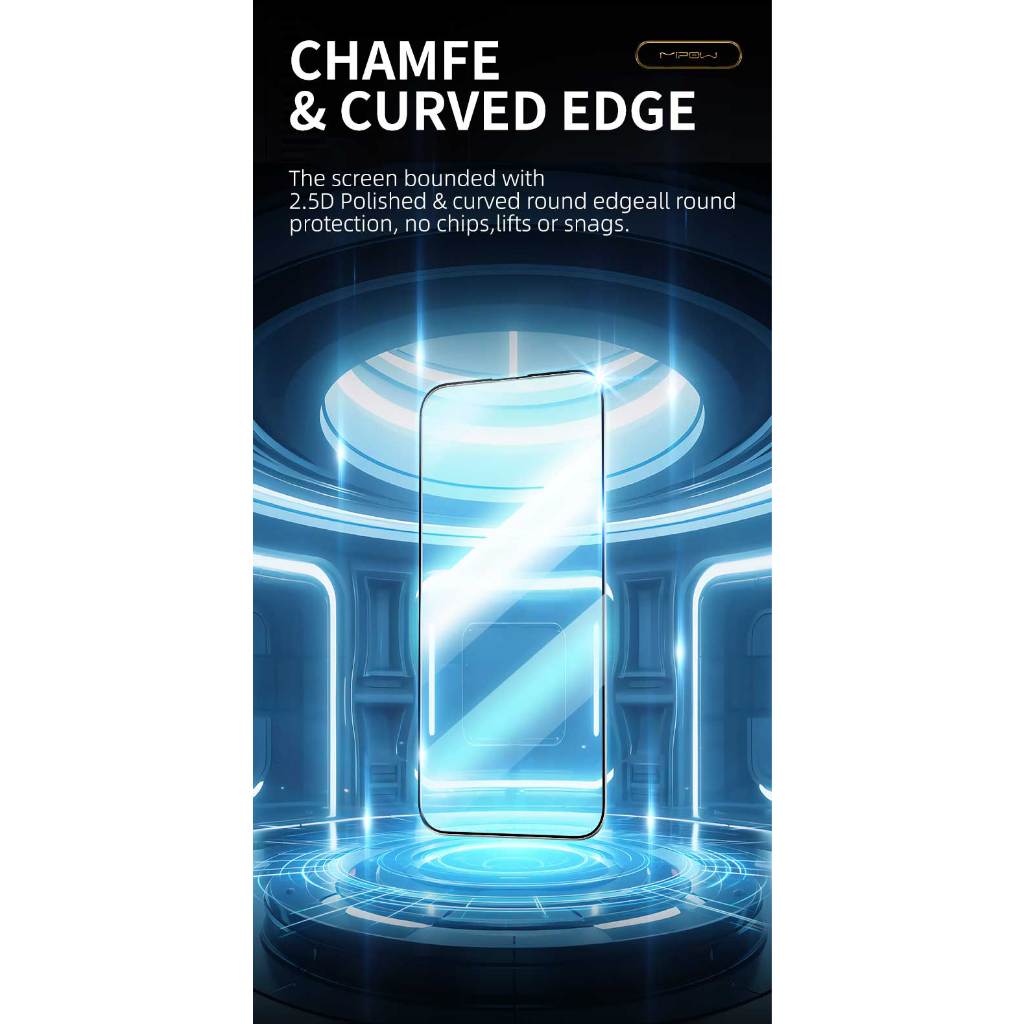 KÍNH CƯỜNG LỰC MIPOW KINGBULL I_PHONE 15 PRO MAX HD PREMIUM SILK PROTECTOR – BJ504-BK