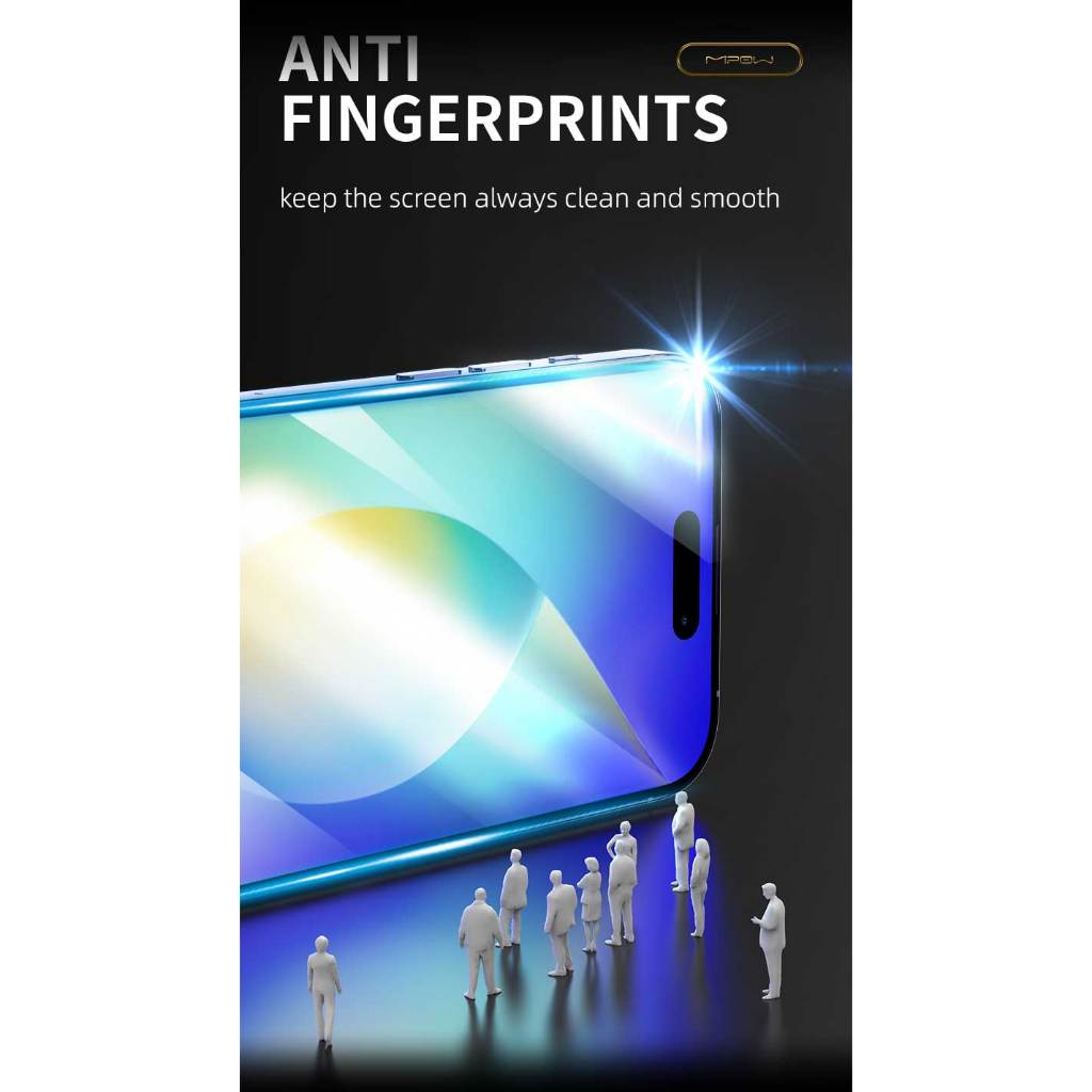 KÍNH CƯỜNG LỰC MIPOW KINGBULL I_PHONE 15 PRO MAX HD PREMIUM SILK PROTECTOR – BJ504-BK