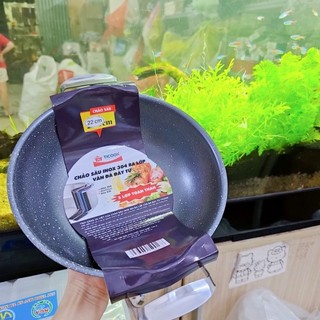  Chảo sâu vân đá inox 304 3 lớp toàn thân đáy từ chống dính Ticook 