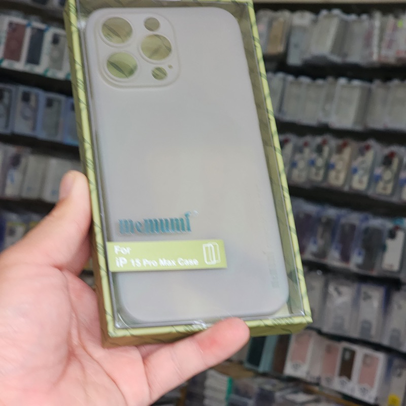 ⚡️CHÍNH HIỆU MEMUMI SIÊU MỎNG BẢO VỆ CAMERA ⚡️ ỐP LƯNG IPHONE 15 | 15 PRO | 15 PLUS | 15 PRO MAX MÀU XÁM NATURAL 0.3MM