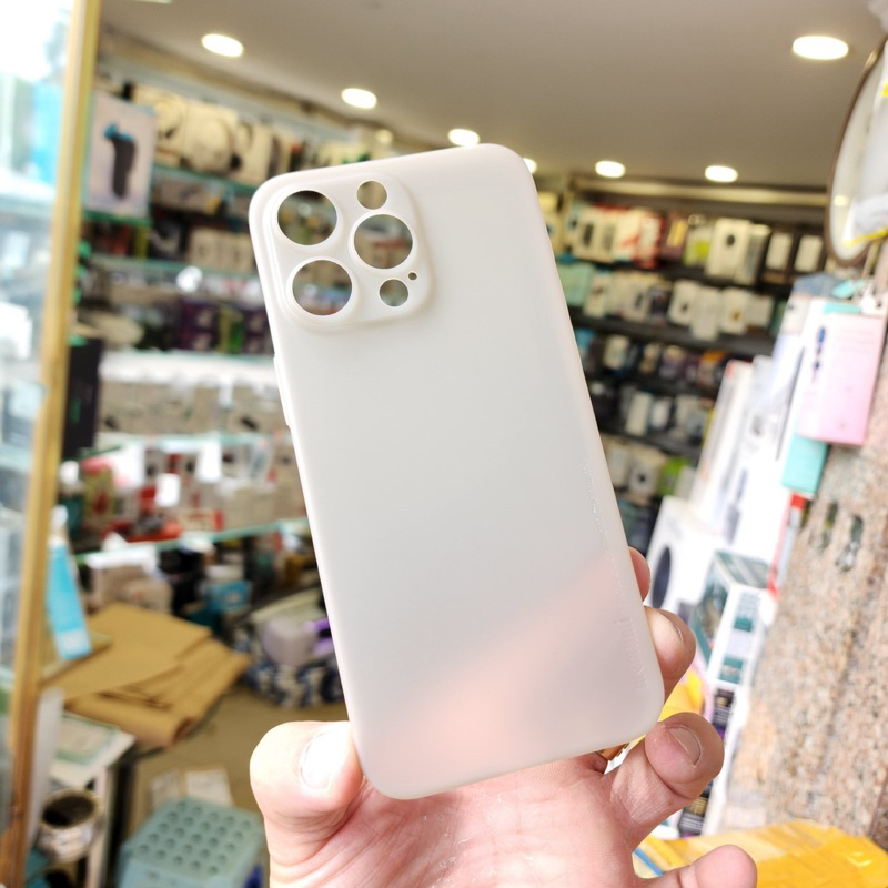 ⚡️CHÍNH HIỆU MEMUMI SIÊU MỎNG BẢO VỆ CAMERA ⚡️ ỐP LƯNG IPHONE 15 | 15 PRO | 15 PLUS | 15 PRO MAX MÀU XÁM NATURAL 0.3MM