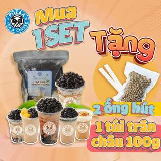 Set trà sữa tự pha, Nguyên Liệu Làm Trà Sữa Vị Truyền Thống POZAA TEA 30-35 Ly Tại Nhà, thơm ngon, bổ dưỡng - PZ014
