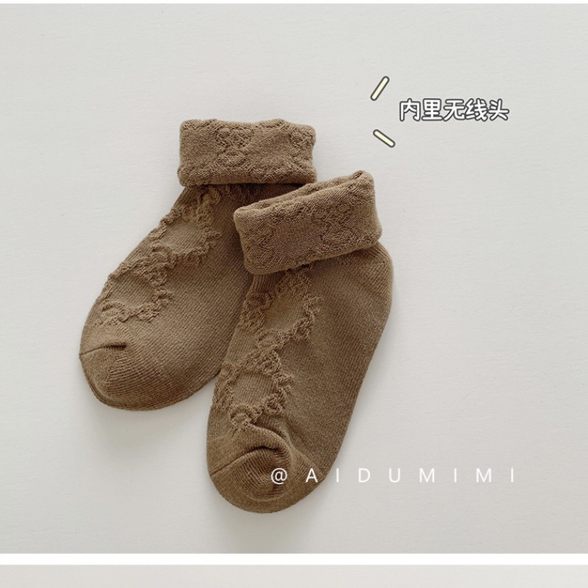 Set 5 Đôi Tất, Vớ Cao Cổ Chất Liệu Cotton Xinh Xắn Cho Bé Gái