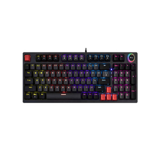 BÀN PHÍM KL-114 ĐEN XÁM LED USB RED SWITCH JEDEL