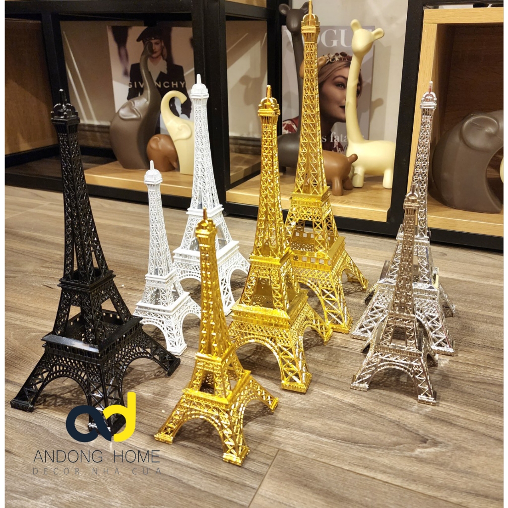 Mô hình tháp Effel nhiều màu 18cm, 25cm, 32cm để bàn kệ tủ trang trí sang trọng