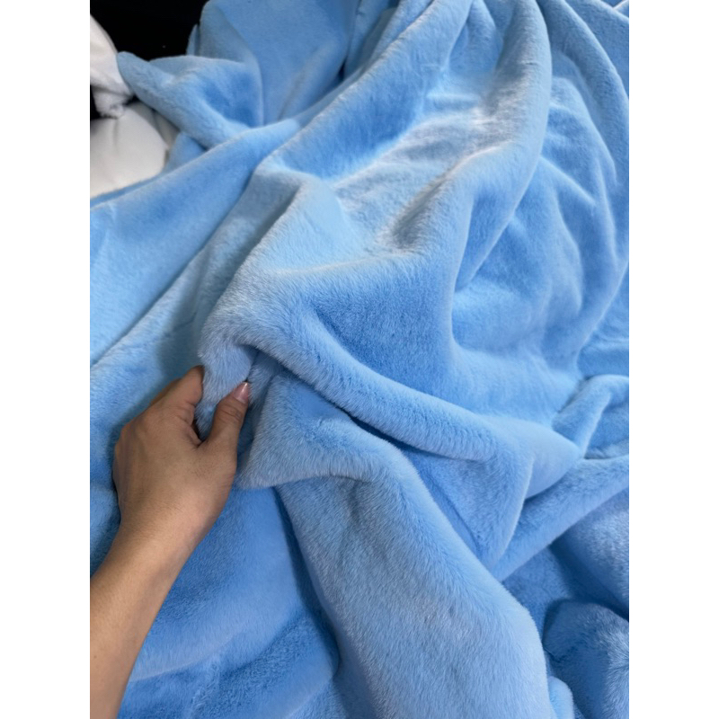 Thảm lông ngắn mịn - thảm lông mịn màu xanh dương mịn