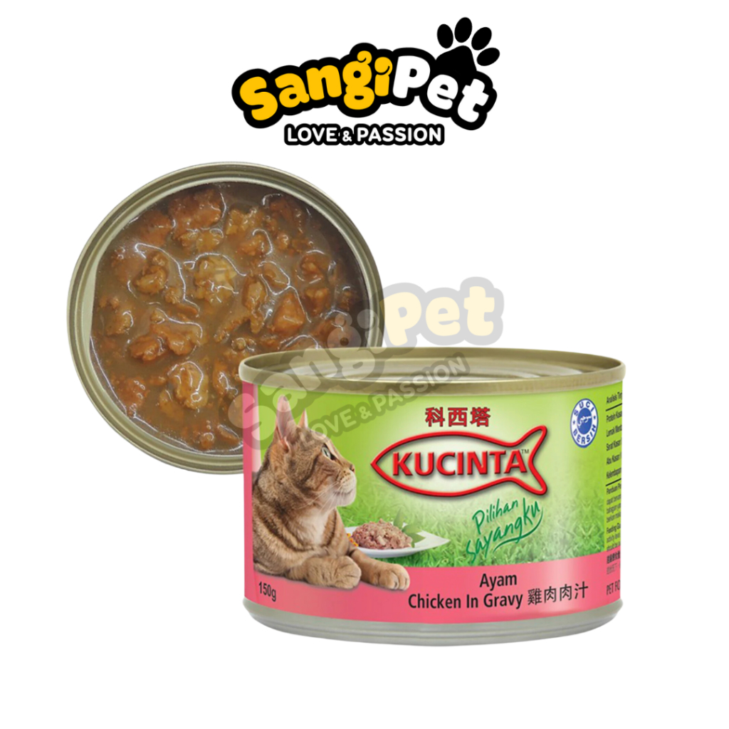 Pate cho mèo Kucinta lon 150g với 4 hương vị