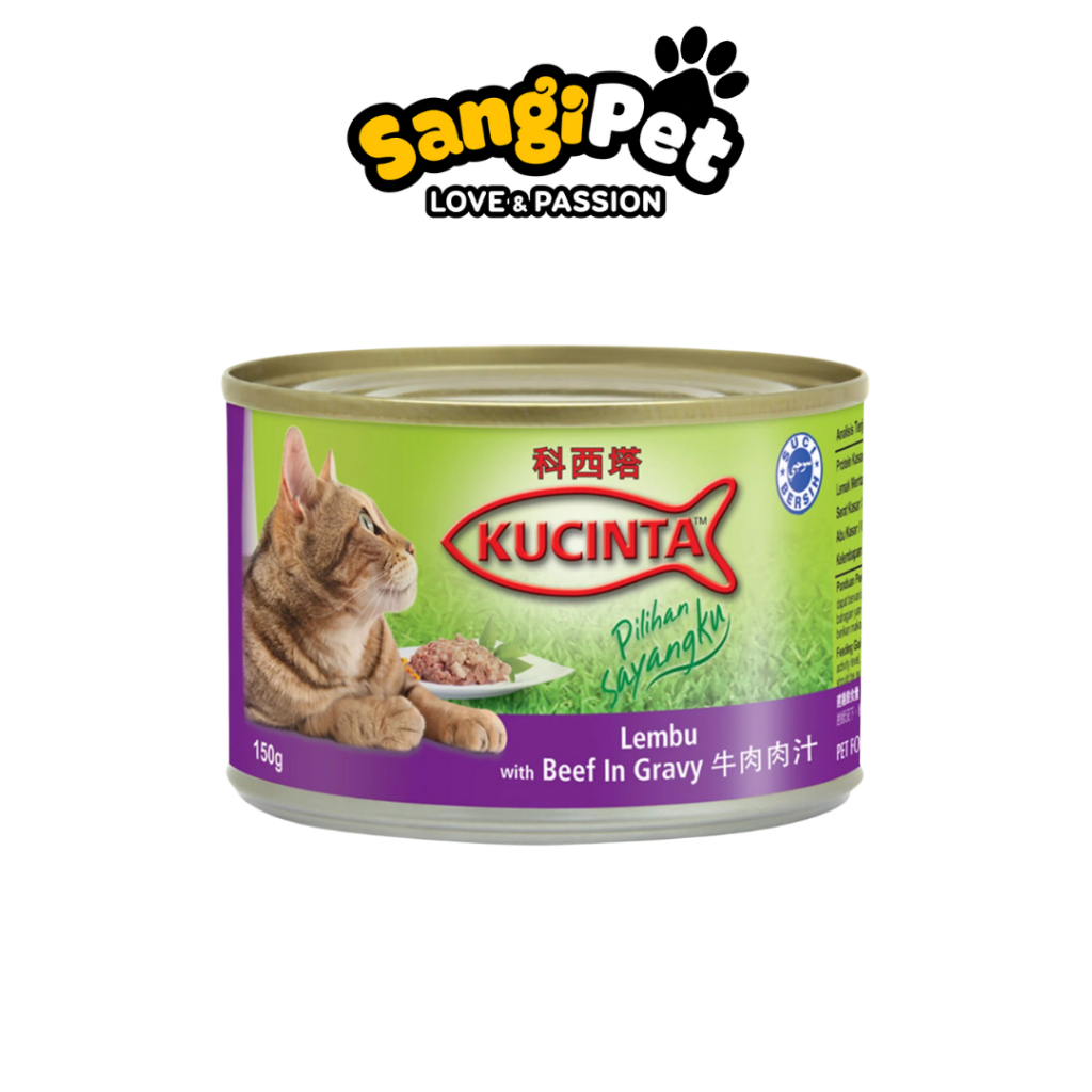Pate cho mèo Kucinta lon 150g với 4 hương vị