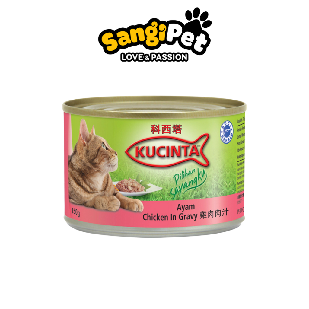 Pate cho mèo Kucinta lon 150g với 4 hương vị