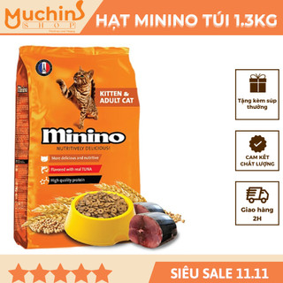  THỨC ĂN CHO MÈO Minino Gói 1.3kg Vị cá ngừ Thương hiệu Pháp - Hạt cho mèo Minino gúi 1.3kg | Muchinshop