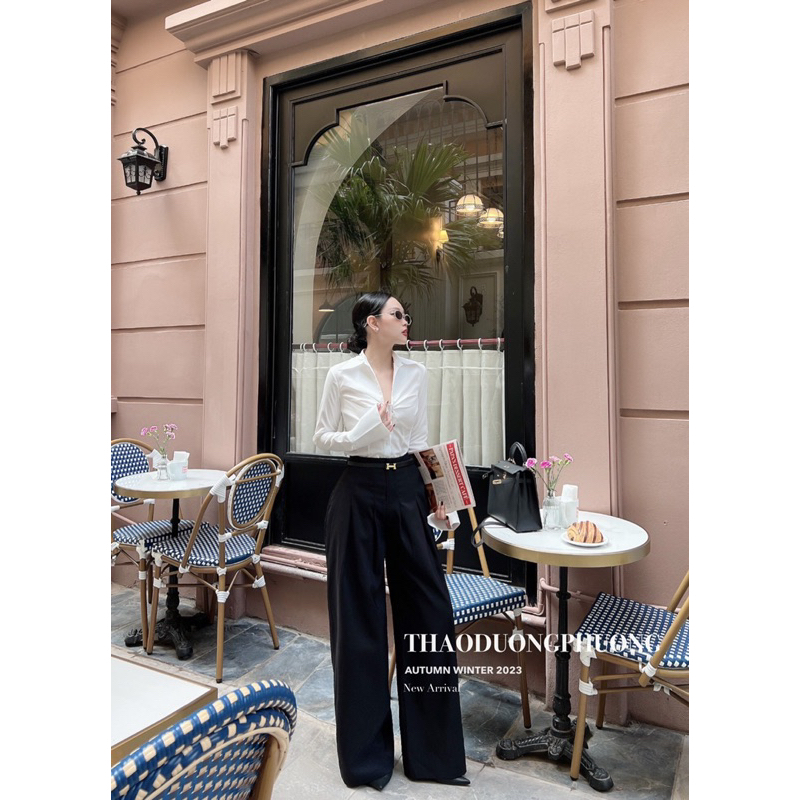 Áo sơmi thô rúm ngực SHE