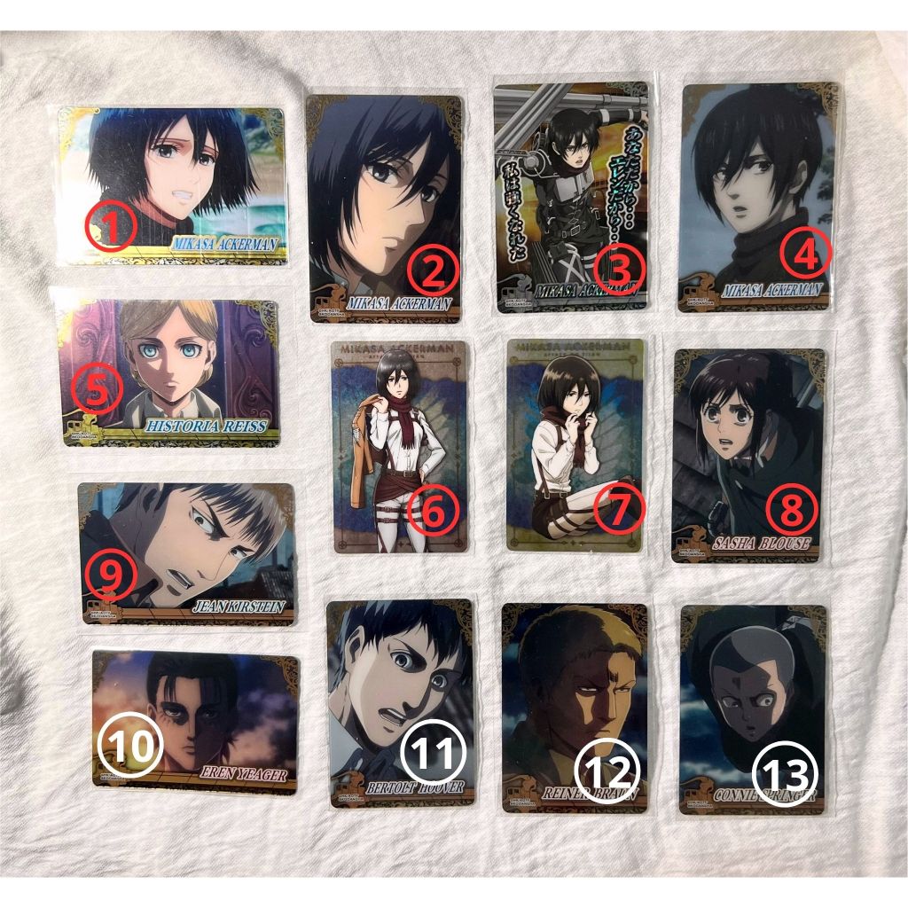 Thẻ bài / Card nhân phẩm AOT đã bóc - Attack On Titan - Card chính hãng