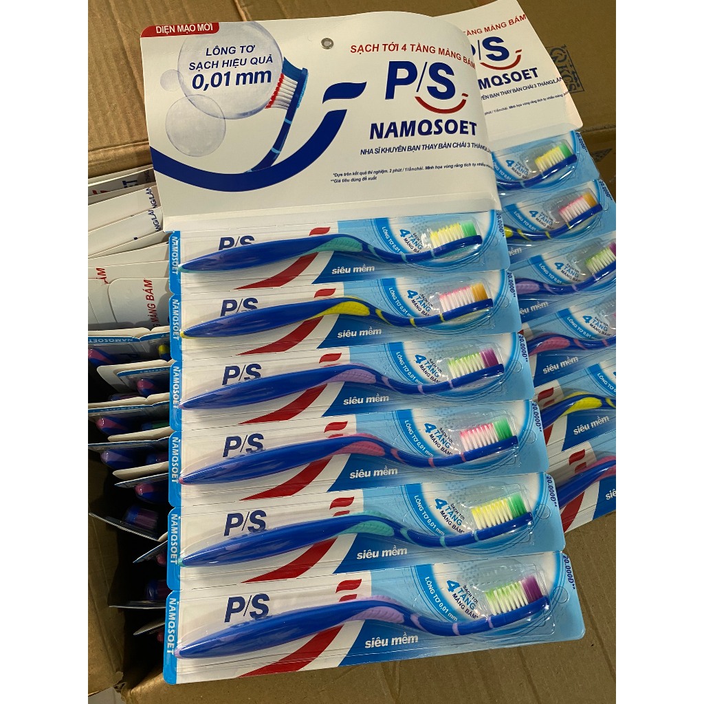 Combo 2 vỉ bàn chải PS Lông Tơ mềm mịn - 12 cái
