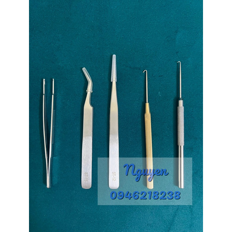 Móc cước, nhíp đầu rãnh, nhíp nhọn