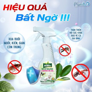Bình Xịt Thông Minh Camilla - Aibio Xua Đuổi Muỗi, Kiến, Gián... An Toàn Cho Cả Người Lớn Và Vật Nuôi- Chai 530ml