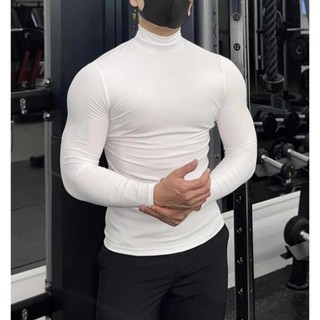 Áo Giữ Nhiệt Cao Cổ Ôm Body Siêu Ấm, Chất Liệu Nỉ Bozip Gân Co Dãn 4 Chiều Cao Cấp