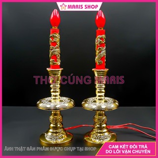 [GIÁ MỘT CẶP] Lư Đồng Bằng Nhựa, Lư Cầy Để Bàn Thờ Ông Bà Gia Tiên, Sử Dụng Đèn Qủa Nhót Dễ Dàng Thay Bóng
