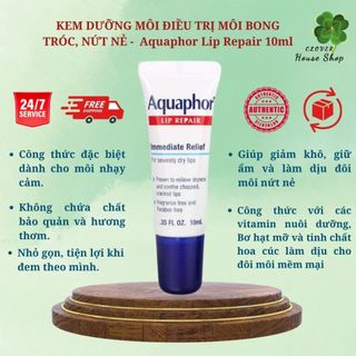 Son Dưỡng hỗ trợ môi bong tróc, nứt nẻ - Aquaphor Lip Repair 10ml