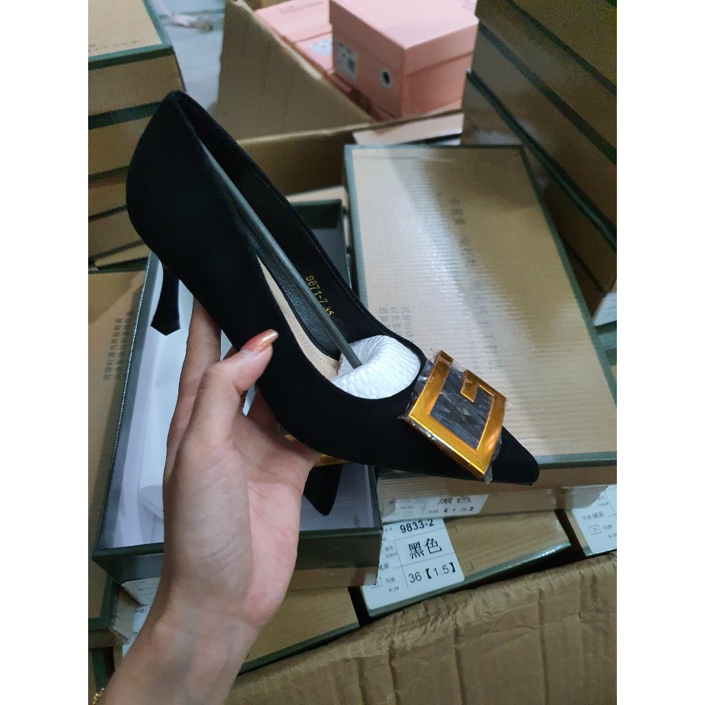 Giày cao gót chều cao 7cm, hàng QC full box fom 1.5 có kèm ảnh thật