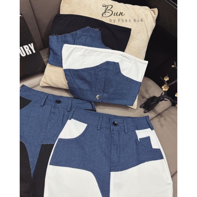 Set kaki phối jean 💯HÀNG THIẾT KẾ TẾT 2024 💖
