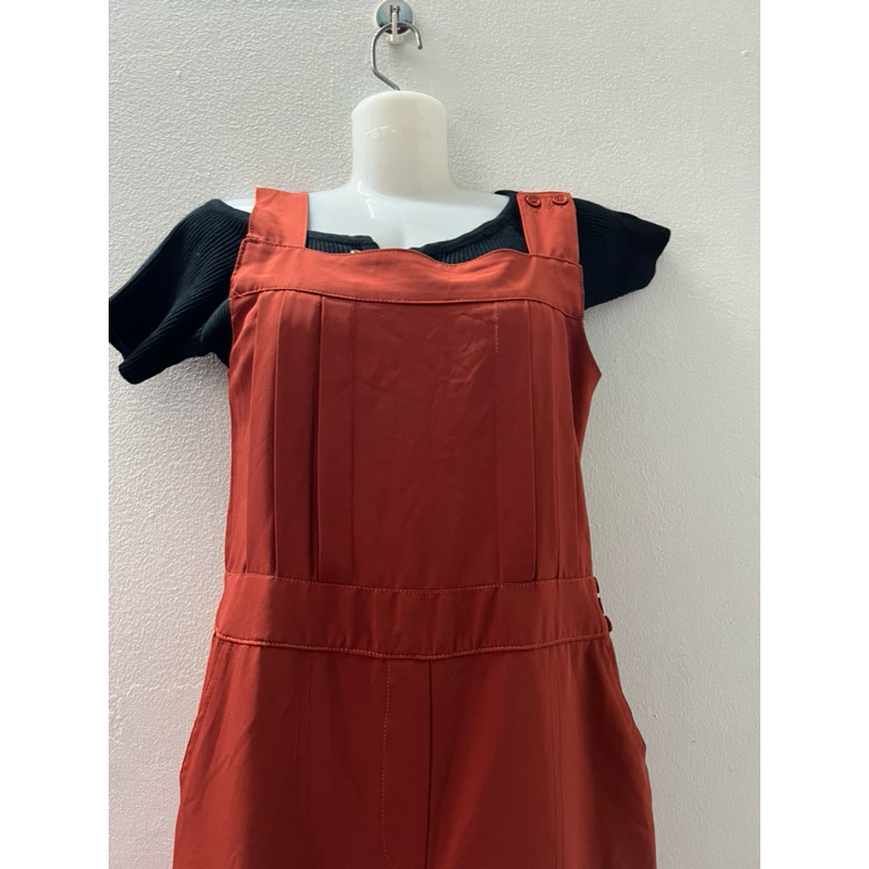H2361 jumpsuit liền si màu cam