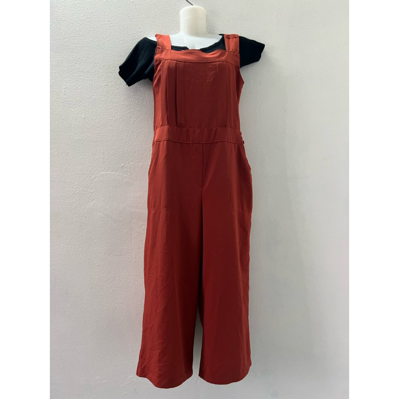 H2361 jumpsuit liền si màu cam