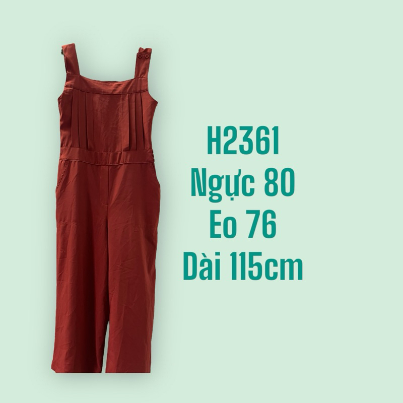 H2361 jumpsuit liền si màu cam