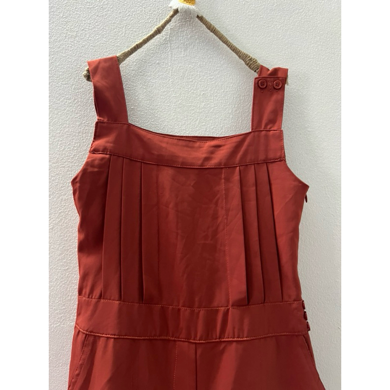 H2361 jumpsuit liền si màu cam