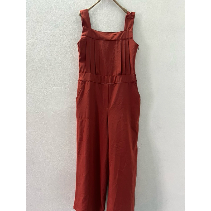 H2361 jumpsuit liền si màu cam