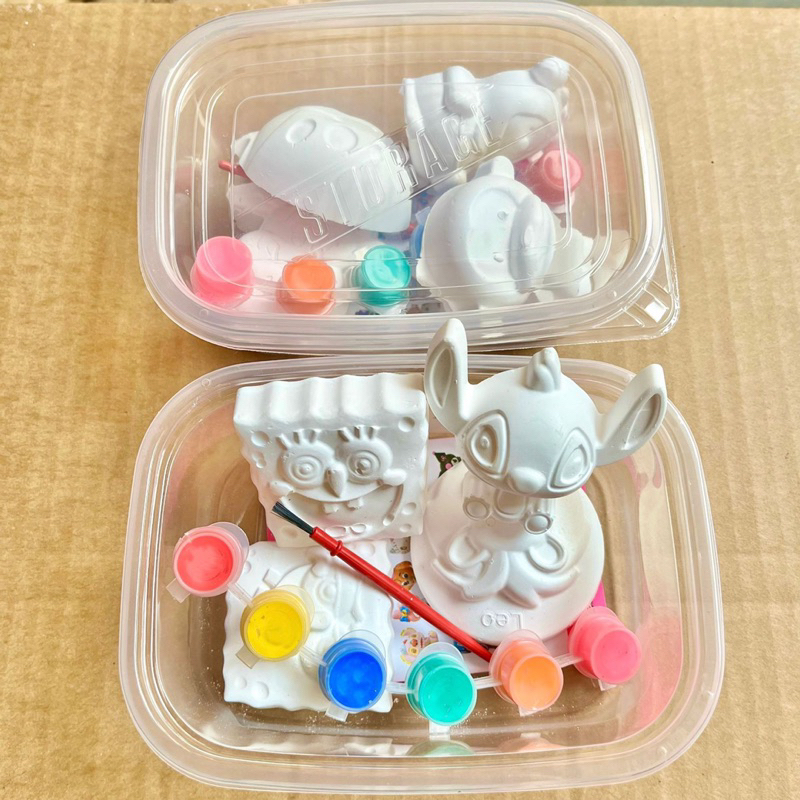 Set tô tượng thạch cao mini kèm màu và cọ