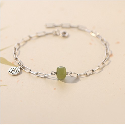 Vòng Đeo Tay Mạ Bạc May Mắn Đính Đá Thời Trang Cho Nữ Sinh V21