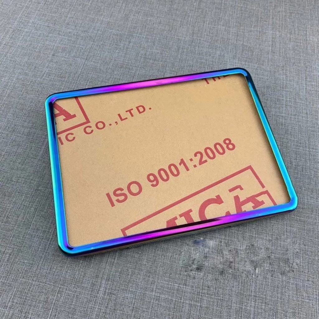 Khung biển inox, chống nước, titan biển số kèm Mica nhựa - chống nước lắp mọi loại xe