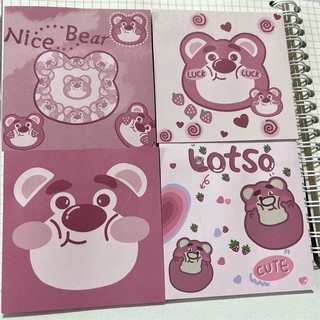 Set 50 tờ giấy note hình chú gấu dâu dễ thương