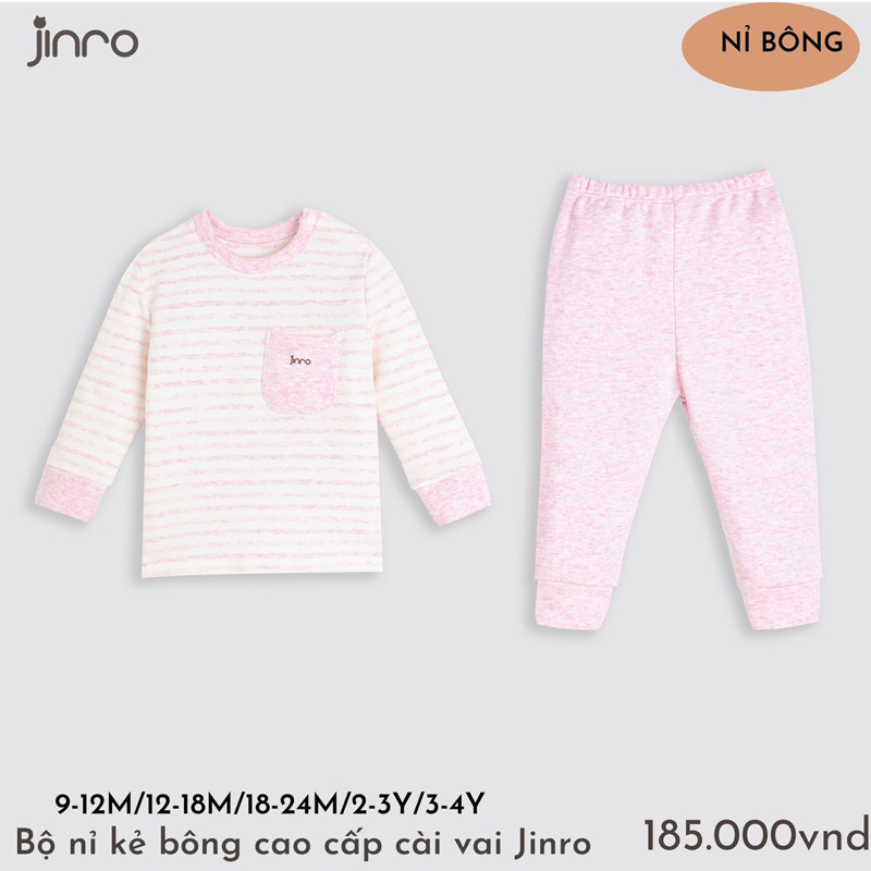 Bộ quần áo dài cho bé trai bé gái hãng jinro